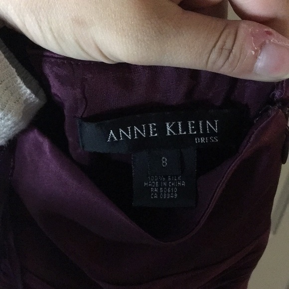 Ann Klein 100% Silk Burgundy Formal Halter Dress for Black Tie size 8 Gown - Picture 5 of 10